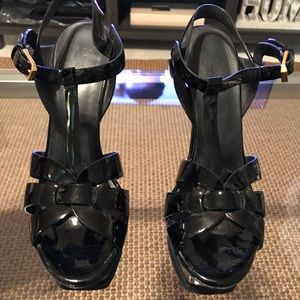 Saint Laurent
Tribute Patent Platform Sandal